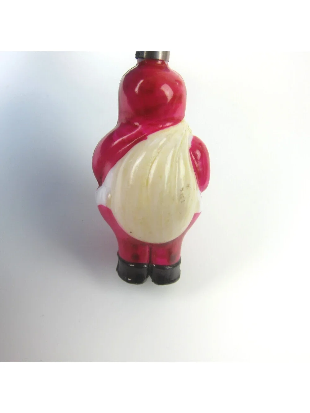 Vintage Santa Claus Christmas Milk Glass Light Bulb C6 Figural Toy Sack Japan